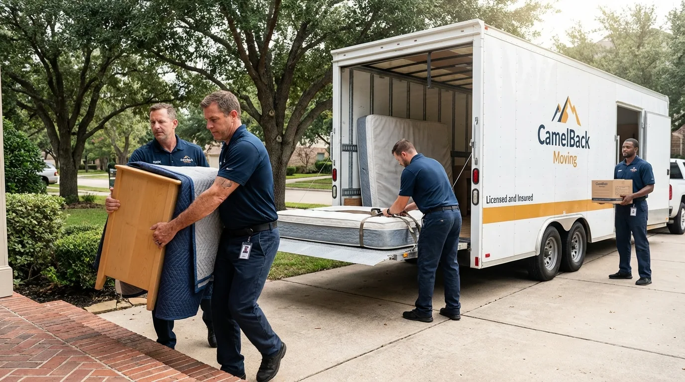 Crew loading residential truck for cross-state move from Oak Grove, KY